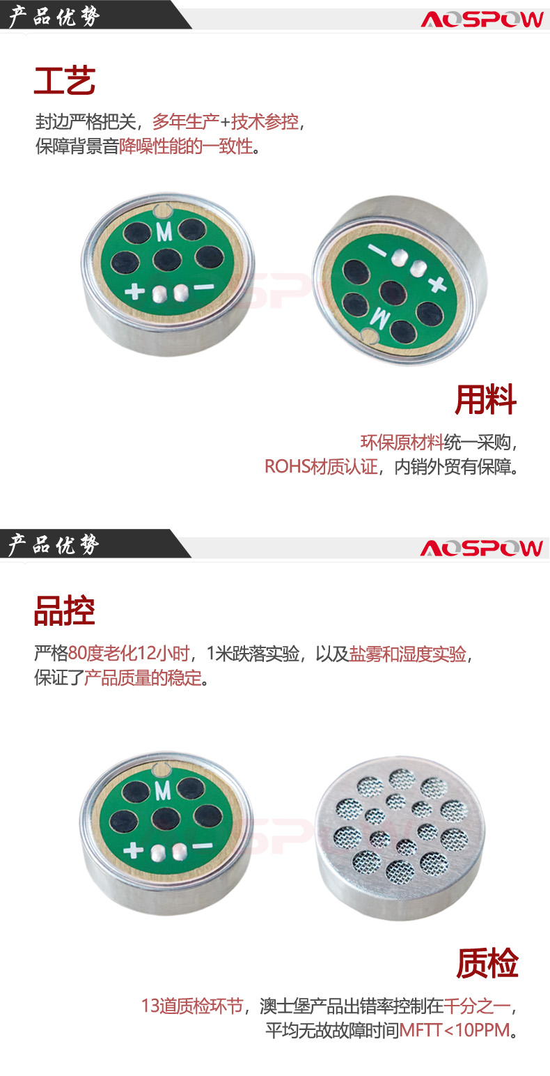 25mm大振膜咪头产品优势