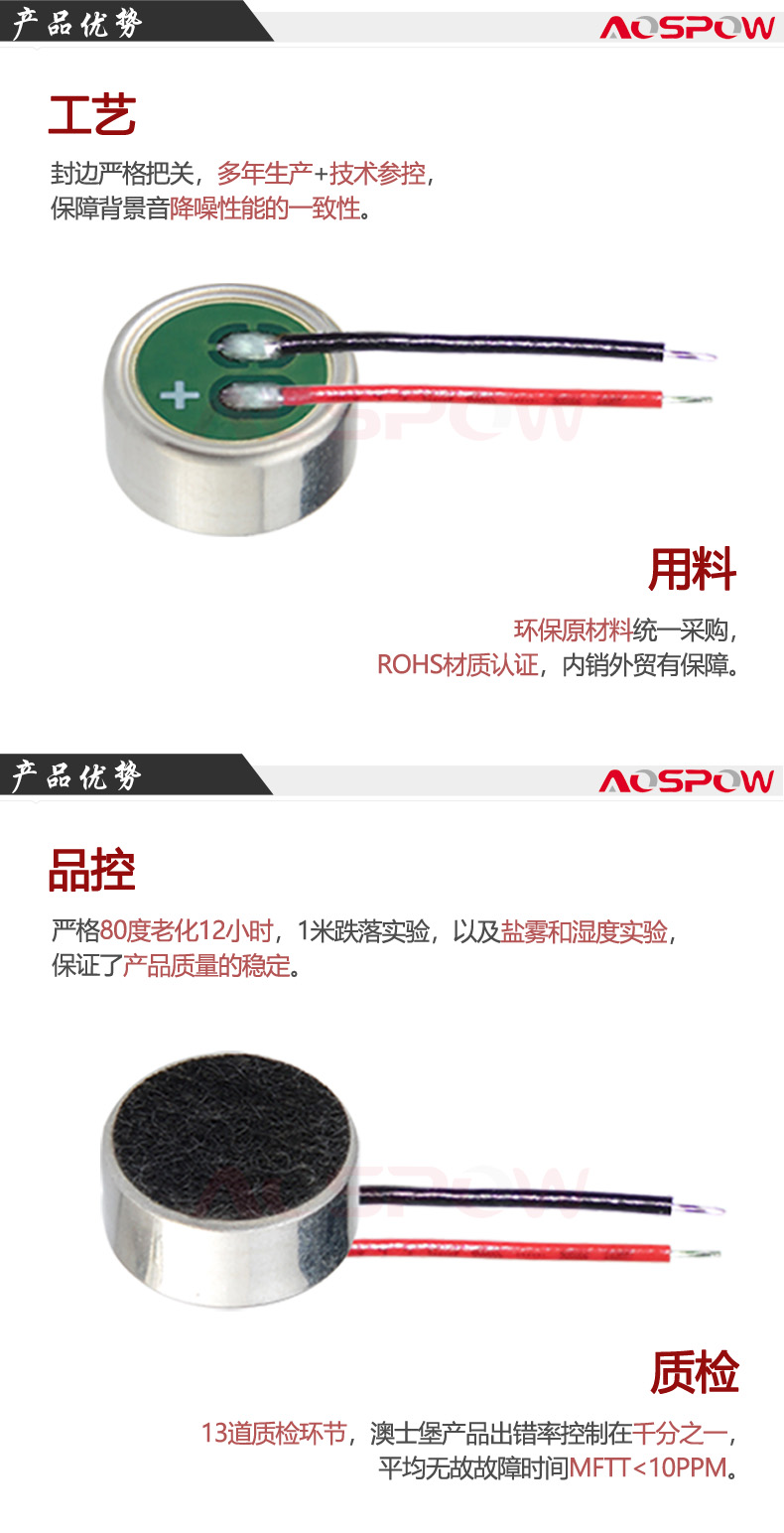9750焊线咪头产品优势